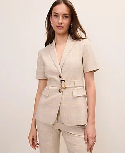 Ann Taylor The Belted Greenwich Blazer In Neutral