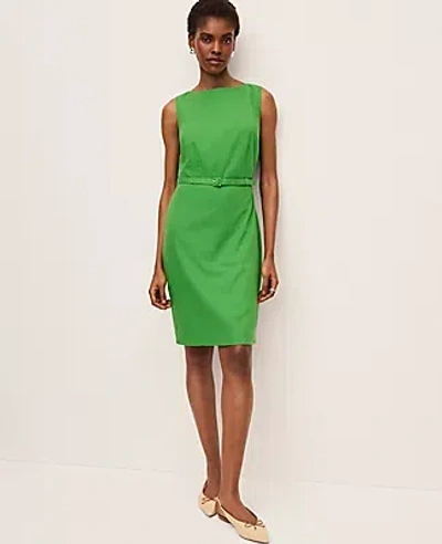 Ann Taylor The Belted Shift Dress In Green