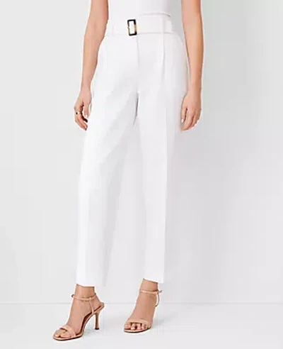 Ann Taylor The Belted Taper Pant - Curvy Fit In White
