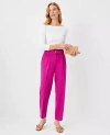 Ann Taylor The Belted Taper Pant In Magenta Shadow