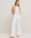 Ann Taylor The Belted Wide-leg Pant In White