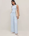 Ann Taylor The Belted Wide-leg Pant In Zephyr Blue