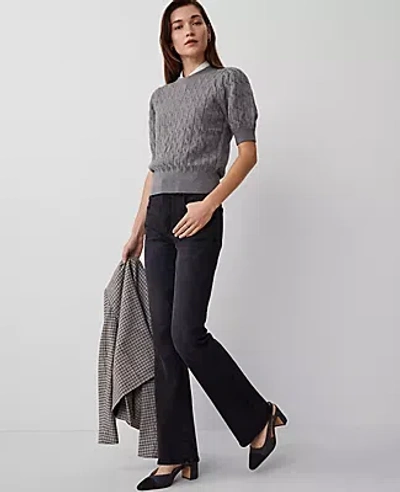 Ann Taylor The Boot Jean In Faded Black Wash