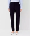 Ann Taylor The Button Tab High Rise Ankle Pant - Curvy Fit In Atlantic Navy