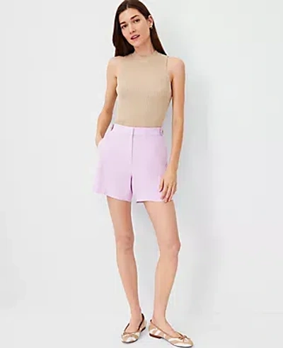 Ann Taylor The Button Tab Short In Crisp Lilac