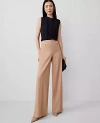 Ann Taylor The Button Trim Sailor Wide-leg Pant In Cappuccino Tan
