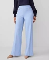 Ann Taylor The Button Trim Sailor Wide-leg Pant — Curvy Fit In Larimar Blue