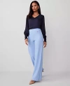 Ann Taylor The Button Trim Sailor Wide-leg Pant In Larimar Blue