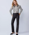 Ann Taylor The Coated Perfect Straight Jean In Animal Print