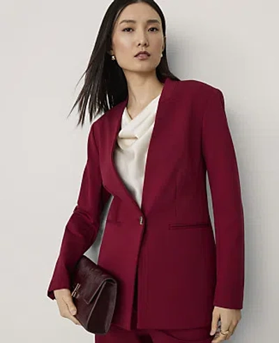 Ann Taylor The Collarless Blazer In Red