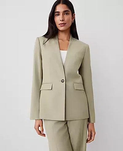 Ann Taylor The Collarless Blazer In Seagrass