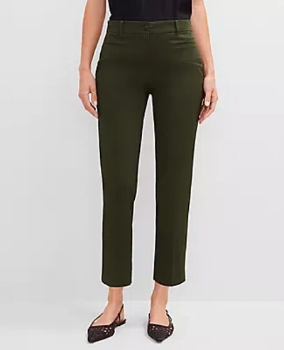 Ann Taylor The Cotton Crop Pant - Curvy Fit In Green