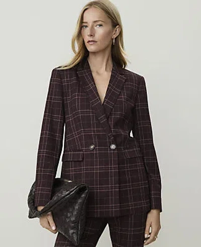 Ann Taylor The Crosby Blazer In Deep Plum Multi