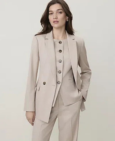 Ann Taylor The Crosby Blazer In Tan White Windowpane
