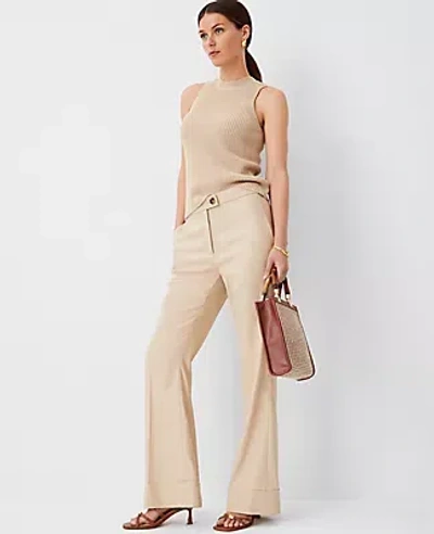 Ann Taylor The Cuffed Trouser Pant In Toasted Oat
