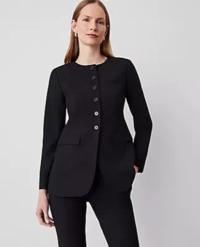 Ann Taylor The Curved Hem Jacket In Black