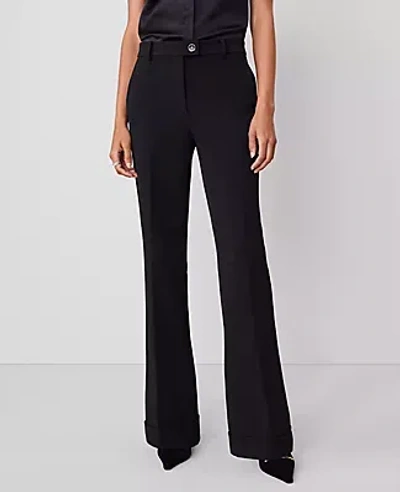 Ann Taylor The Curvy Cuffed Tab Waist Trouser In Black
