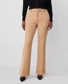 Ann Taylor The Curvy Cuffed Tab Waist Trouser In Perfect Camel