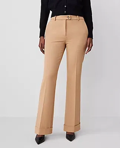 Ann Taylor The Curvy Cuffed Tab Waist Trouser In Perfect Camel
