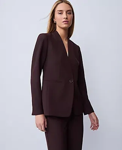 Ann Taylor The Cutaway Blazer In Brown