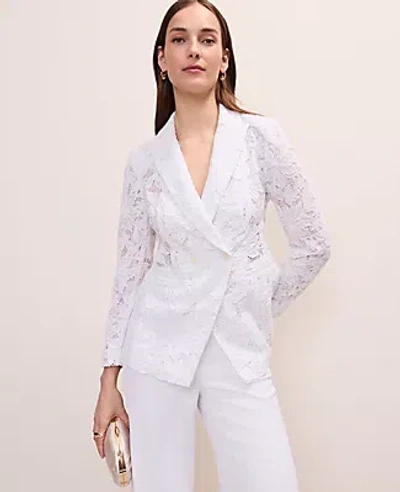 Ann Taylor The Cutaway Blazer In White