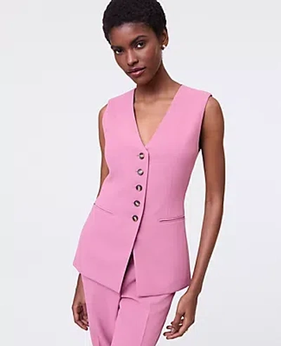 Ann Taylor The Cutaway Vest In Pink