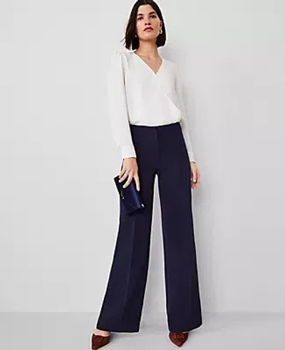 Ann Taylor The Darted Wide-leg Pant In Night Sky