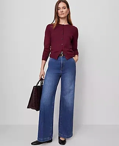 Ann Taylor The Denim Trouser In Blue