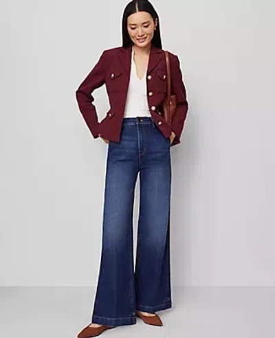 Ann Taylor The Denim Trouser In Gray