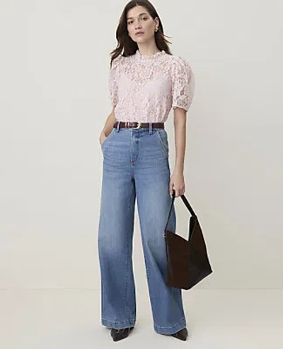 Ann Taylor The Denim Trouser In Blue