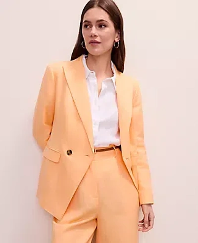Ann Taylor The Double Breasted Cutaway Blazer In Orange