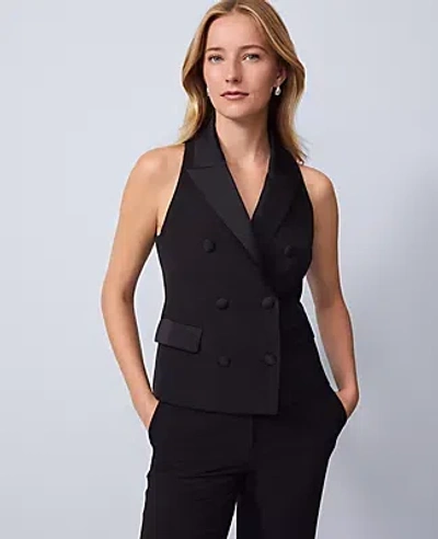 Ann Taylor The Double Breasted Vest In Black