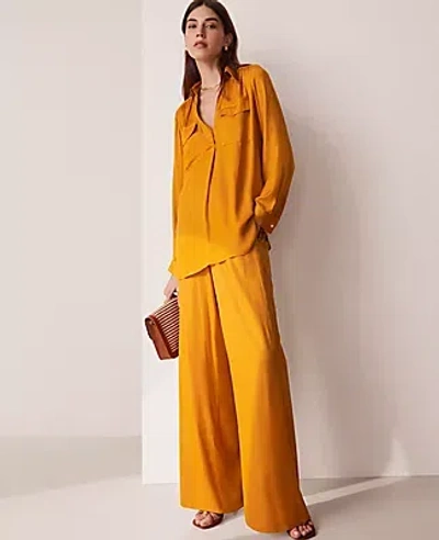 Ann Taylor The Petite Easy Palazzo Pant In Inca Gold
