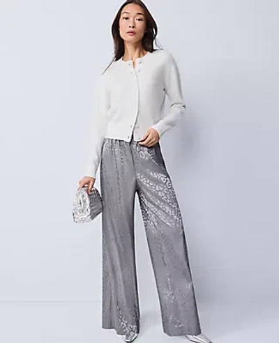 Ann Taylor The Easy Wide-leg Pant In Gray