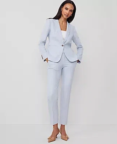 Ann Taylor The Eva Ankle Pant In Blue/white Combo