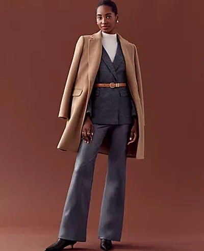 Ann Taylor The Faux Leather Jayne Trouser Pant In Alley Grey