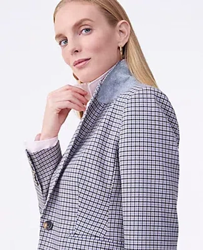 Ann Taylor The Fitted One Button Blazer In Gray