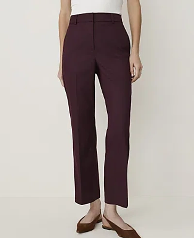Ann Taylor The Flare Ankle Pant — Curvy Fit In Burgundy