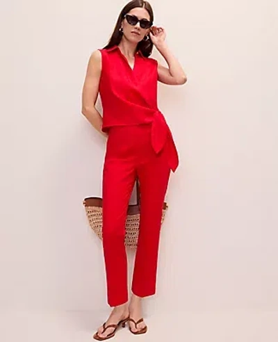 Ann Taylor The Tall Flare Capri Pant In Red