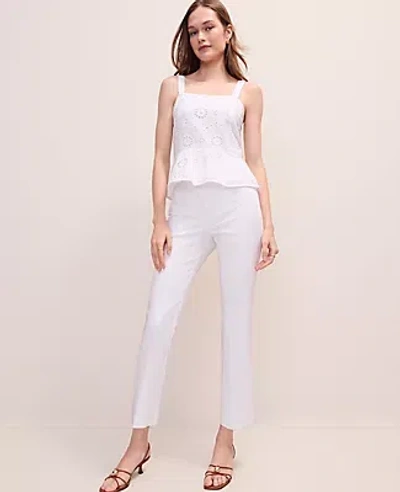 Ann Taylor The Flare Capri Pant In White