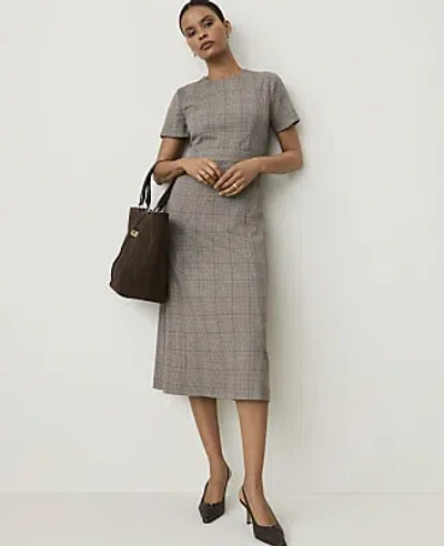 Ann Taylor The Flare Dress In Multi Plaid