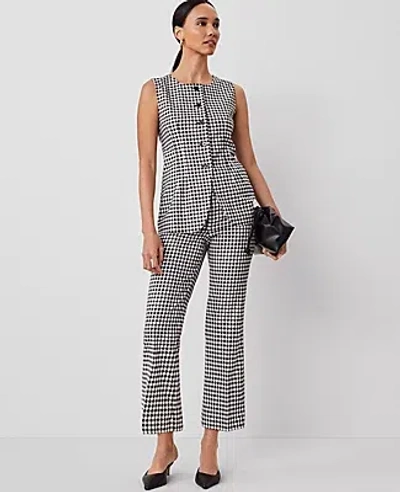 Ann Taylor The Flare Pant In Black/white Multi