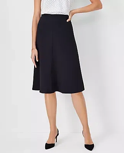 Ann Taylor The Flare Skirt In Crepe In Black