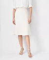 Ann Taylor The Flare Skirt In Crepe In Ivory Whisper