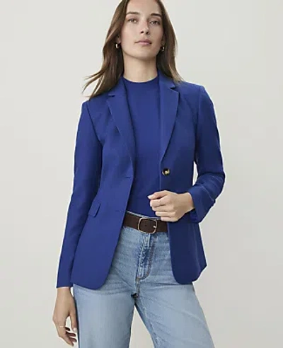 Ann Taylor The Greenwich Blazer In Bright Winter Blue