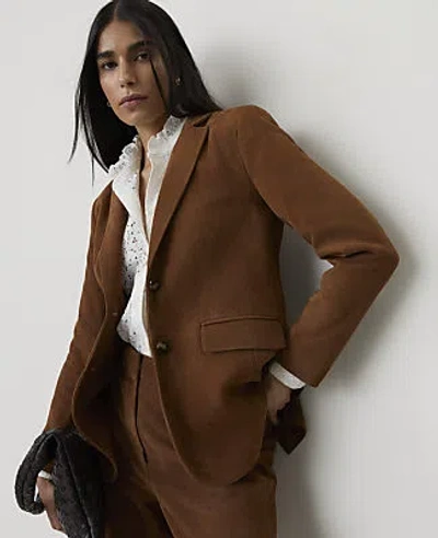 Ann Taylor The Greenwich Blazer In Caramel Suede