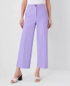 Ann Taylor The High Rise Kate Wide Leg Crop Pant In Texture - Curvy Fit In Purple Petal