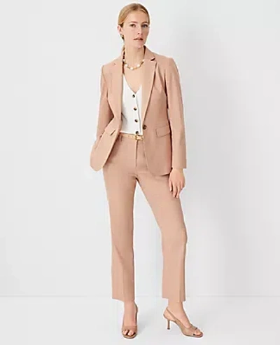 Ann Taylor The High Rise Pencil Pant In Linen Twill In Camel Taupe