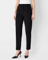 Ann Taylor The High Rise Pleated Taper Pant In Black