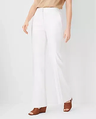 Ann Taylor The High Rise Trouser Pant In Linen Blend In White